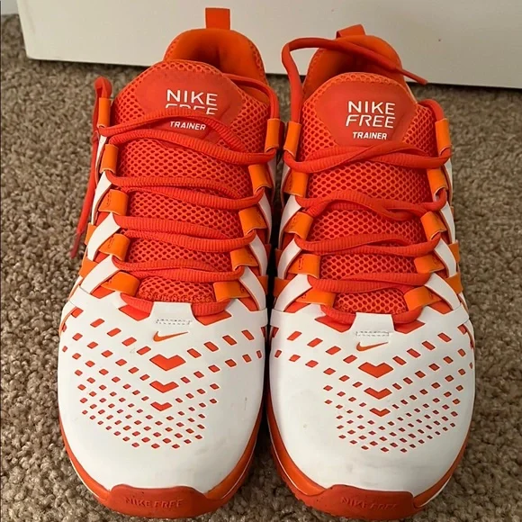 Nike Free Trainer 12 Orange and White Shoes - Picture 2 of 3